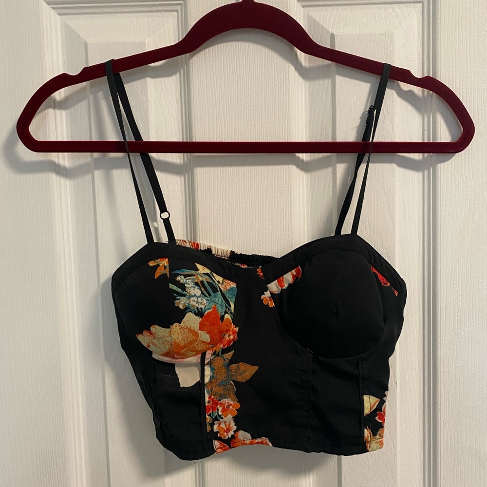 🖤3/$30 Floral Croptop Bustier